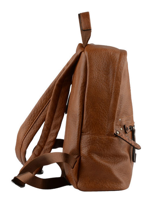 Damentasche Rucksack aus Kunstleder Tabac Braun