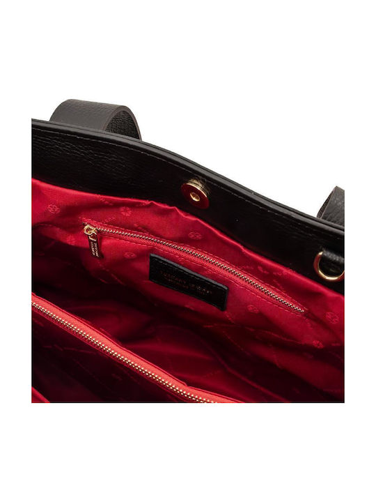 De piele Geantă de damă Shopper De umăr Neagră