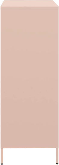 Bufet din Metal cu Sertare Roz 68x39x103.5cm