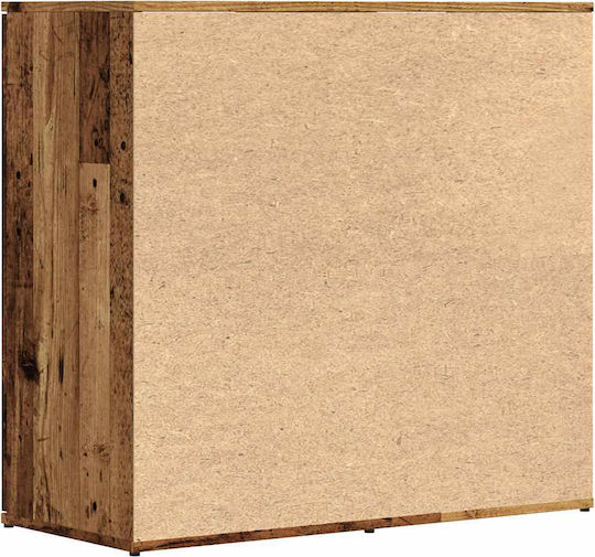 Мебели за съхранение дървен с чекмеджета Кафяв 80x36x75см