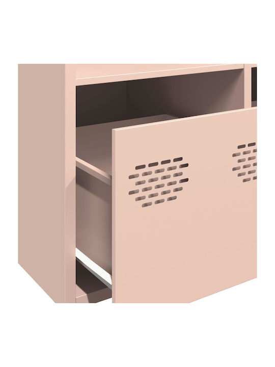 Bufet din Metal cu Sertare Roz 68x39x103.5cm
