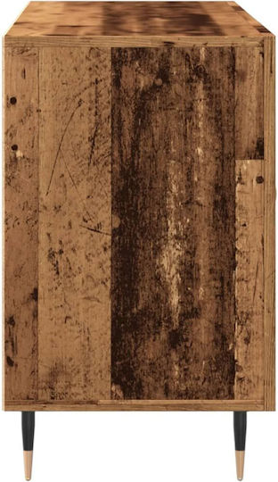 Μπουφές Ξύλινος με Συρτάρια Καφέ 100x36x60cm