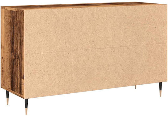 Μπουφές Ξύλινος με Συρτάρια Καφέ 100x36x60cm