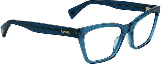 Lanvin Weiblich Kunststoff Brillenrahmen Blau LNV2615-414