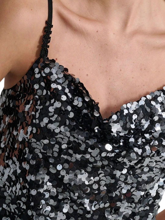 Γυναικεία Μπλούζα με Τιράντες Multi Scale Sequin