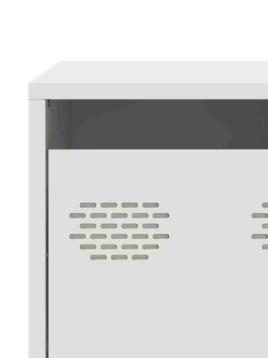 Έπιπλο Τηλεόρασης Μεταλλικό Λευκό Μ101.5xΠ39xΥ43.5cm
