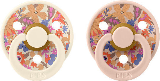 Bibs X Liberty Pacifiers Rubber June Blossom / Blush Mix for 0+ months 2pcs