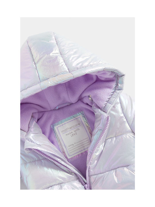 Geci Pentru Copii Casual Scurt Cu Captuseala Și Glugă Violet