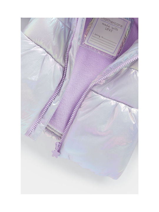 Geci Pentru Copii Casual Scurt Cu Captuseala Și Glugă Violet