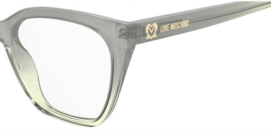 Moschino Plastic Eyeglass Frame Brown MOL627 1ED
