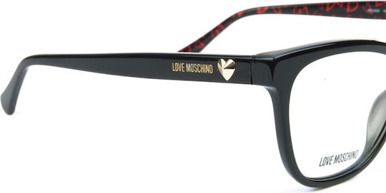 Moschino Plastic Eyeglass Frame Butterfly Black MOL639 INA