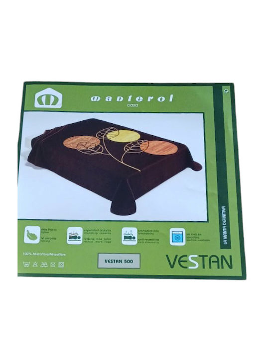Manterol Casa Vestan Spanish Velvet Double Blanket 180x240cm Ecru