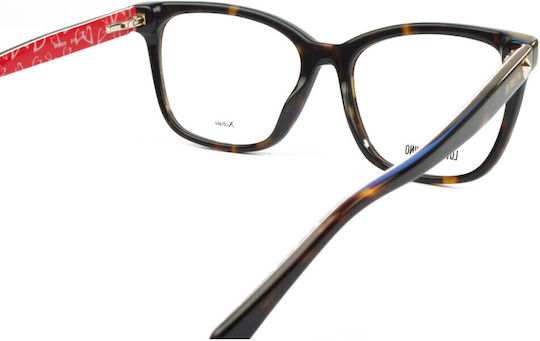 Moschino Plastic Eyeglass Frame Butterfly Brown Tortoise MOL638 2VM