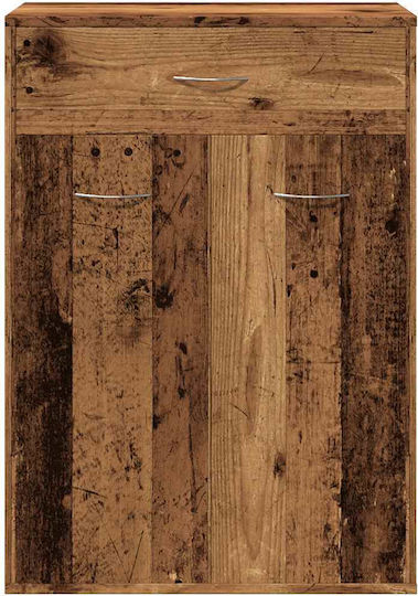 Дървен Шкаф за Обувки Кафяв 60x35x84 cm