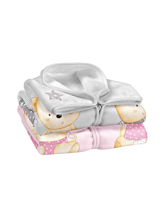 Bunny Bebe Babydecke Spanien Wickeltücher für Kinderzimmer Belpla Ster Samt Rosa 80x90cm