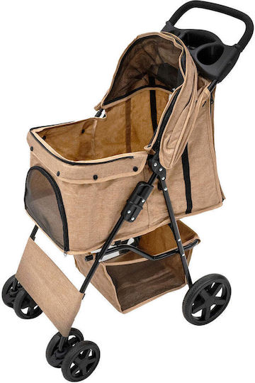 Kinderwagen für Hunde bis 15kg Beige mit Breite 45cm.