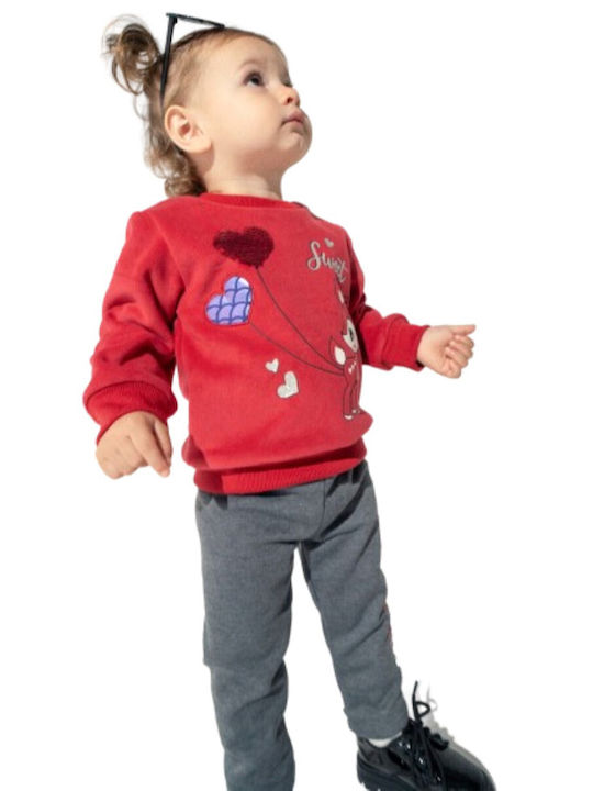 Evita Kids Sweatpants Set Red