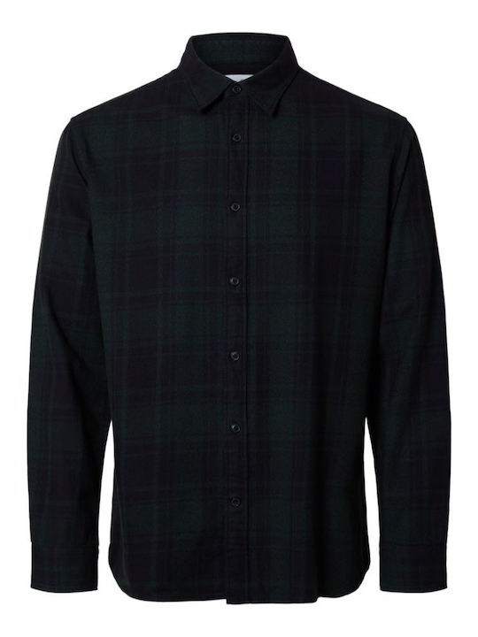 Selected Long-sleeved Flannel Shirt Mountain View