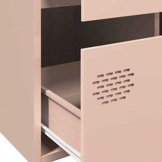 Metallische Büroaufbewahrungsschublade Rosa 68x39x101,5cm