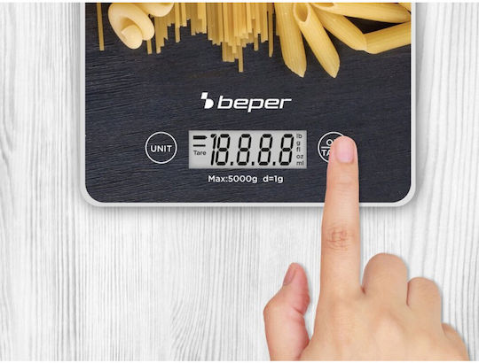 Beper Ψηφιακή Ζυγαριά Κουζίνας έως 5kg Λευκή