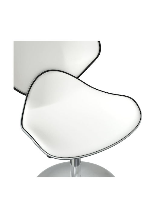 Stool Bar with Adjustable Height White 2pcs 45.5x45x61-76cm