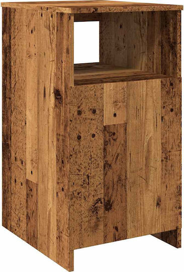 Wooden Chest of Drawers with 3 Drawers Coffee 40x50x76cm