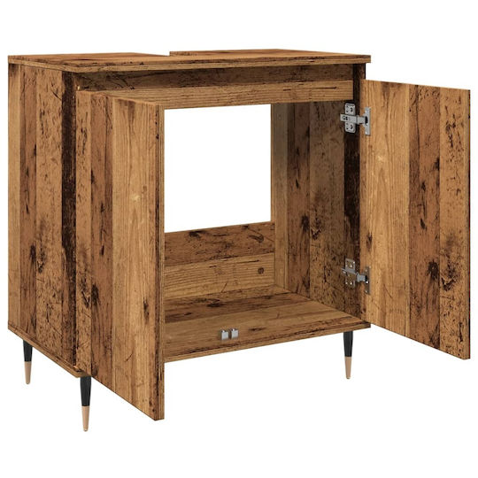 vidaXL Countertop without Sink L58xW33xH60cm Old Wood