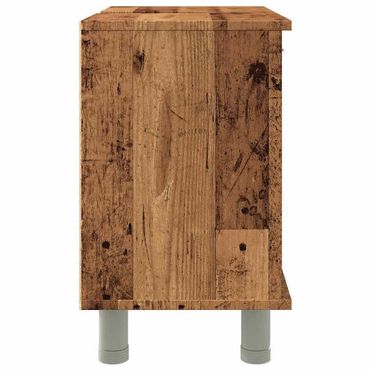 vidaXL Cabinet Countertop with Sink L60xW32xH53.5cm Old Wood