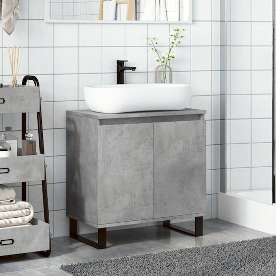 vidaXL Bench without sink L58xW33xH60cm Gray Concrete