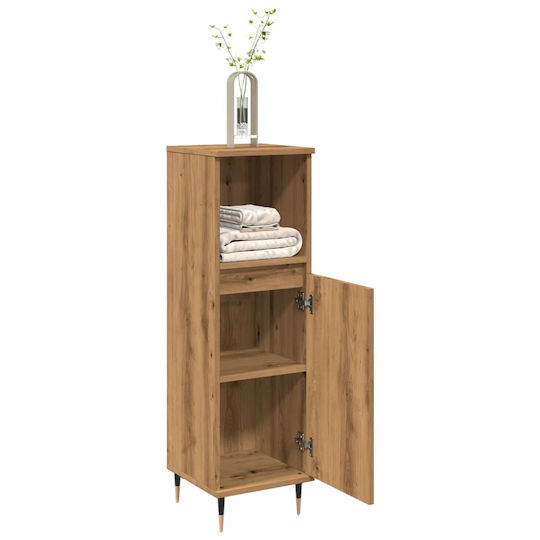 vidaXL Bathroom Cabinet L30xW30xH100cm Oak