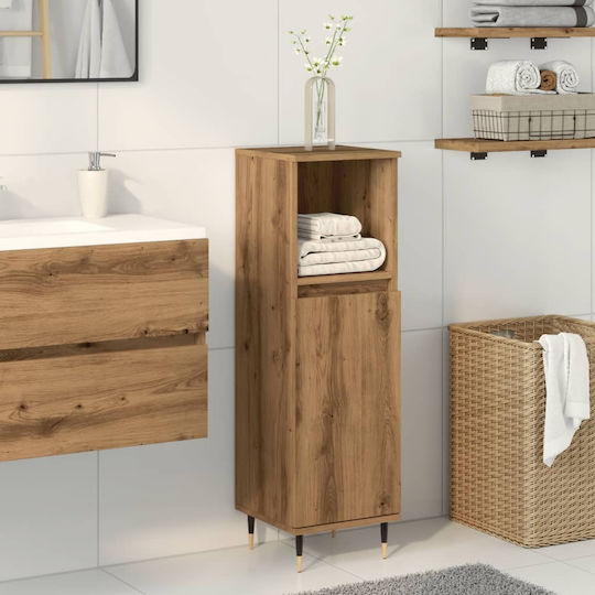 vidaXL Cabinet de baie L30xA30xÎ100cm Stejar