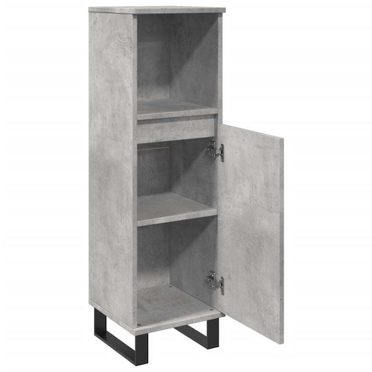 vidaXL Bathroom Cabinet L30xW30xH100cm Gray