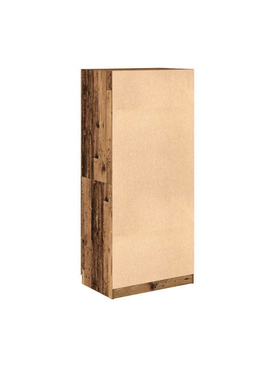Double Door Wardrobe Old Wood 80x52x180cm