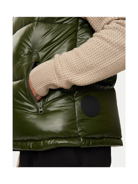 Ärmellos Jacke Puffer Grün