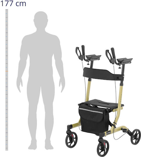 Faltbarer Vier-Rad-Rollator Senioren Sitz Tasche Bis 136kg