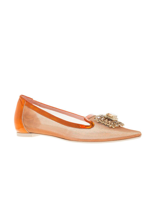 Ras Leather Ballerinas Orange