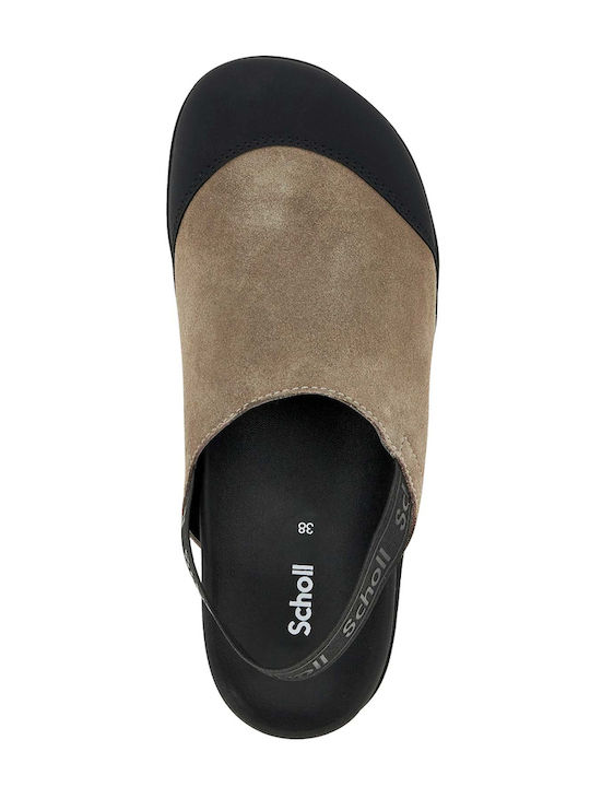 Abby Suede Mules με Χαμηλό Τακούνι σε Πράσινο Χρώμα