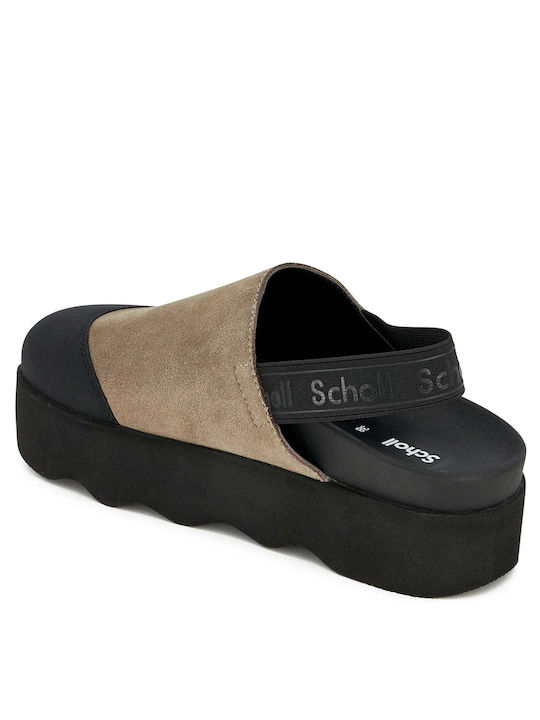 Abby Suede Mules με Χαμηλό Τακούνι σε Πράσινο Χρώμα