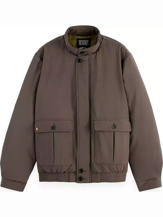 Harrington Χειμωνιάτικο Μπουφάν Softshell Αδιάβροχο και Αντιανεμικό Καφέ