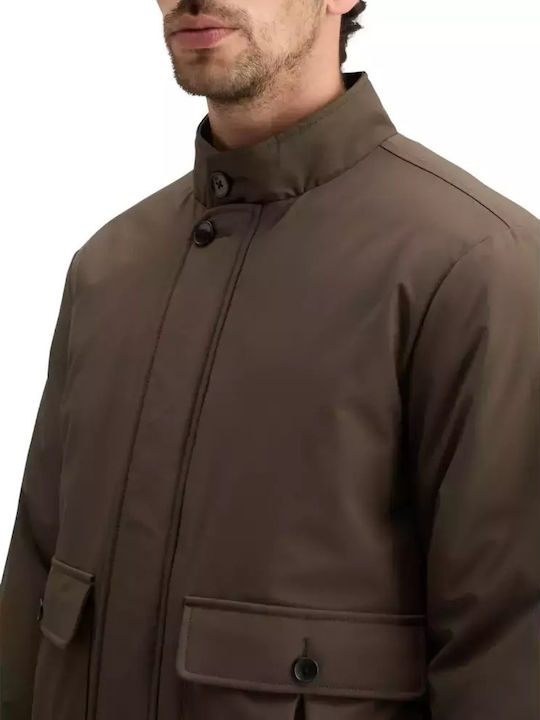 Harrington Χειμωνιάτικο Μπουφάν Softshell Αδιάβροχο και Αντιανεμικό Καφέ