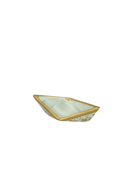 Makwedding Christmas Figure Ship Gold Length 4cm