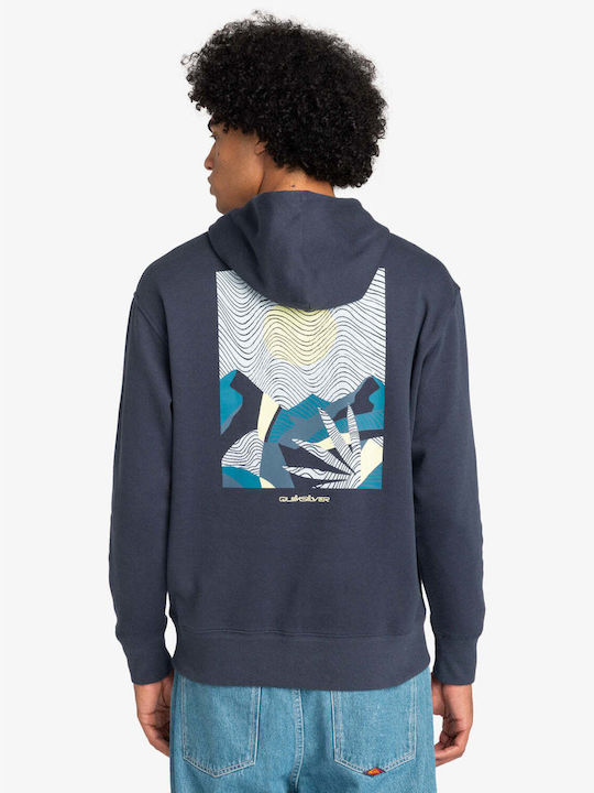 Quiksilver Sweatshirt Fleece with Hood Blue