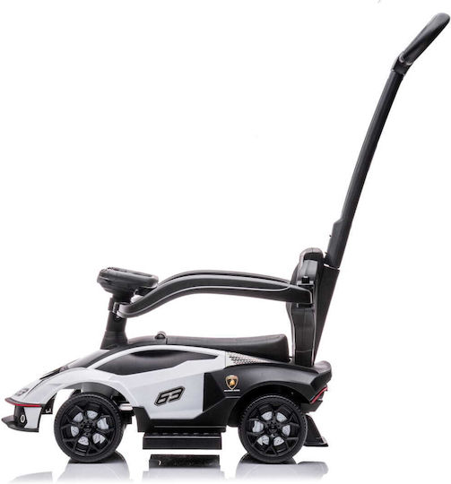 Sun Baby Lamborghini Essenza Количка Езда На С Ръкохватка За Родител За 12+ Месеца Със Звук Бяла