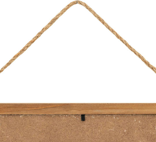 Hanging Wall Decor Beige Made of Wood 38x2x15cm