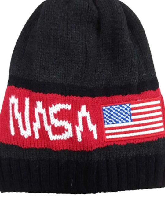 Nasa Kids Beanie Knitted Black