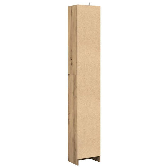 vidaXL Στήλη Μπάνιου Δαπέδου Μ32xΒ25.5xΥ190cm Δρυς