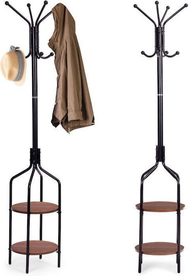 Modernhome Καλόγερος Μεταλλικός Μαύρος 180cm