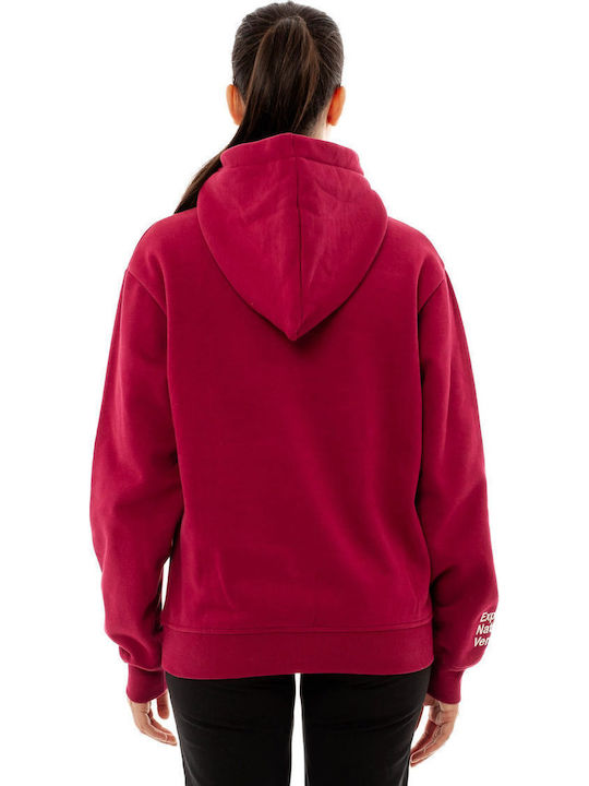 Women's Sweatshirt Hooded Burgundy