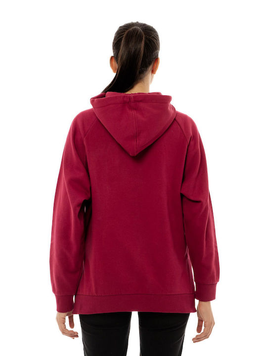 Be:Nation Women's Hooded Cardigan Burgundy