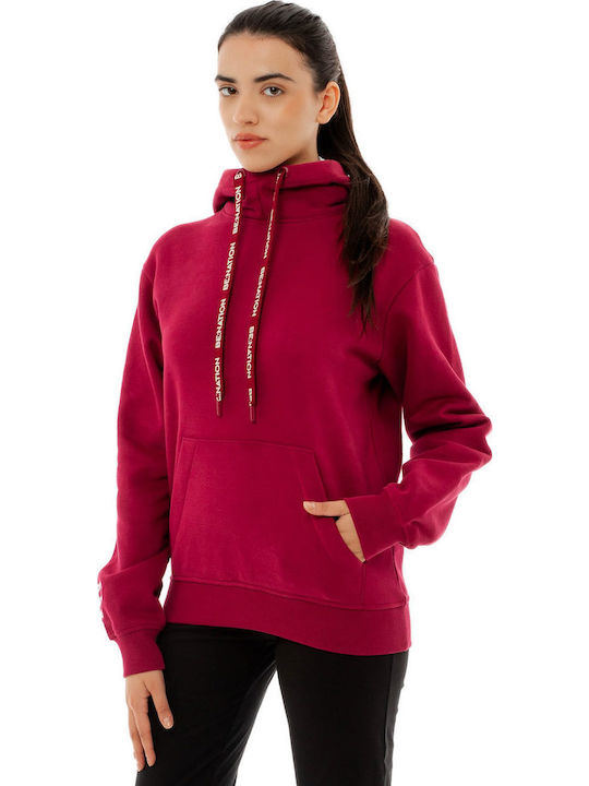 Women's Sweatshirt Hooded Burgundy